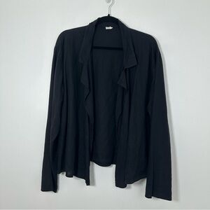 Aritzia Wilfred Free Black Linen Open Waterfall Cardigan Size M